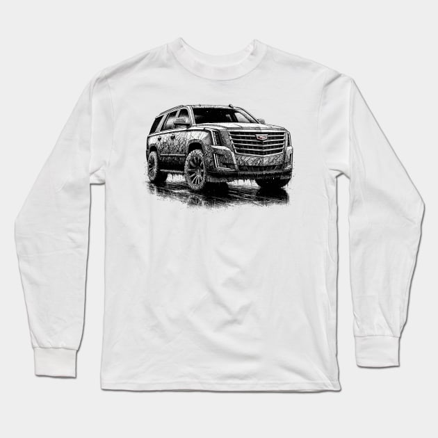 Cadillac Escalade Long Sleeve T-Shirt by Vehicles-Art